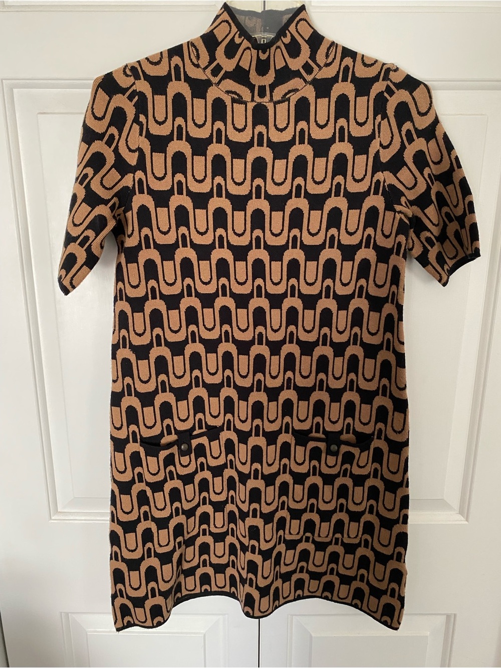 Maeve by Anthropologie Annalise Knit Mock Neck Mini Dress Size X Small